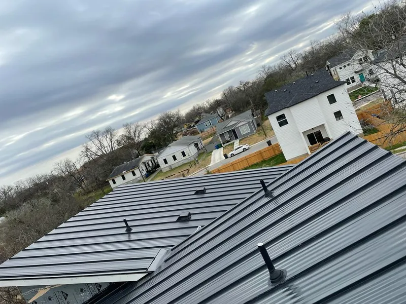 Standing seam metal roof panels with vents for Skylight Repair in Catoosa